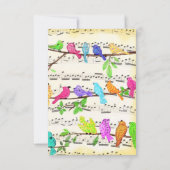 Happy-Jubiläumskarte mit Niedlichen musikalischen (Rückseite)