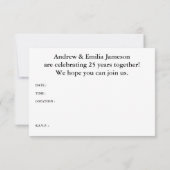 Happy Jubiläumsschuh Einladung (Rückseite)