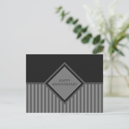 Happy Jubiläumsstreifen Postkarte (Stehend Vorderseite)