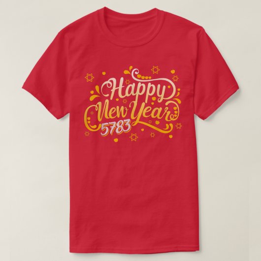 Happy Jüdisches Neujahr 5783 Rosh Hashanah 2022 Je T-Shirt (Design vorne)