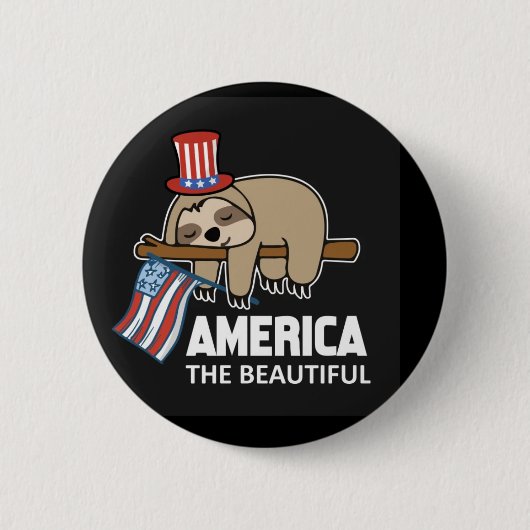 Happy July 4 Button (Vorderseite)