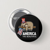 Happy July 4 Button (Vorne & Hinten)