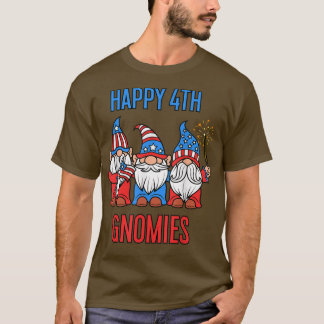 Happy July 4th Gnomies Patriotic Gnomen Independen T-Shirt