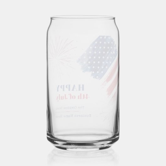 Happy July 4th Independence Day USA Party Dosenglas (Rückseite)
