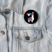 Happy July 4th Llama Button (Beispiel)