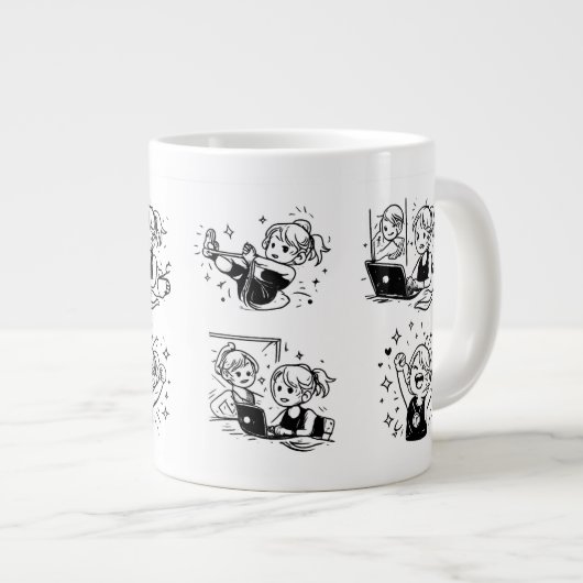 happy Jumbo-Tasse (Vorderseite Rechts)