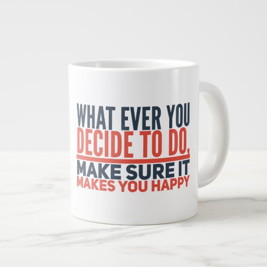 Happy Jumbo Tasse (Vorderseite Rechts)