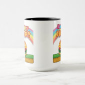 Happy Jump Burger Titel Stil Tasse (Zentrum)