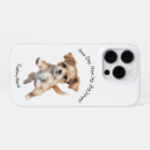 Happy Jumping Dog Art - Happy iPhone Hülle (Rückseite (Horizontal))