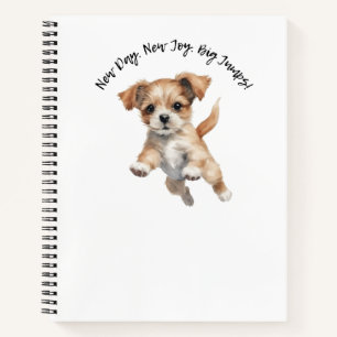 Happy Jumping Dog Art - New Day Posift Notizblock