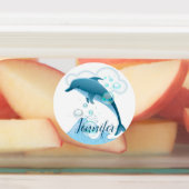 Happy Jumping Dolphin mit Blasen Etiketten (Befestigt)