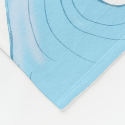 Happy Jumping Dolphin mit Blasen Fleecedecke (Ecke)