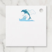 Happy Jumping Dolphin mit Blasen Geschenkanhänger (Rückseite)