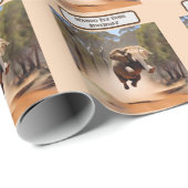 Happy Jumping Elephant, Geburtstag Geschenkpapier (Rolleneckpunkt)