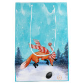 Happy Jumping Fox Geschenktasche Mittlere Geschenktüte (Rückseite)