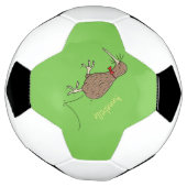 Happy Jumping Kiwi mit Bug-Krawatte Cartoon Design Fußball (Gedreht)