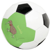 Happy Jumping Kiwi mit Bug-Krawatte Cartoon Design Fußball (Dreiviertel)