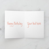 Happy Jumping Kiwi mit Bug Krawatte Cartoon Design Karte (Innenseite)