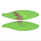 Happy Jumping Kiwi mit Bug-Krawatte Cartoon Design Mini Basketball (Panele)