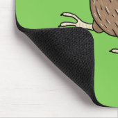 Happy Jumping Kiwi mit Bug-Krawatte Cartoon Design Mousepad (Ecke)
