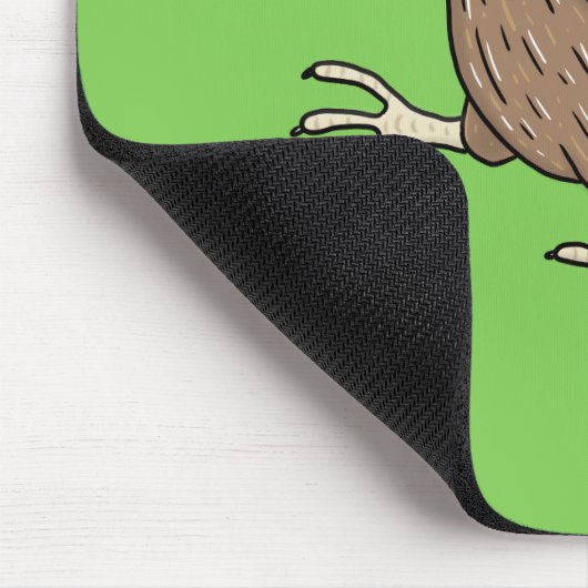 Happy Jumping Kiwi mit Bug-Krawatte Cartoon Design Mousepad (Ecke)