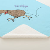 Happy Jumping Kiwi mit Bug-Krawatte Cartoon Design Sherpadecke (3/4)