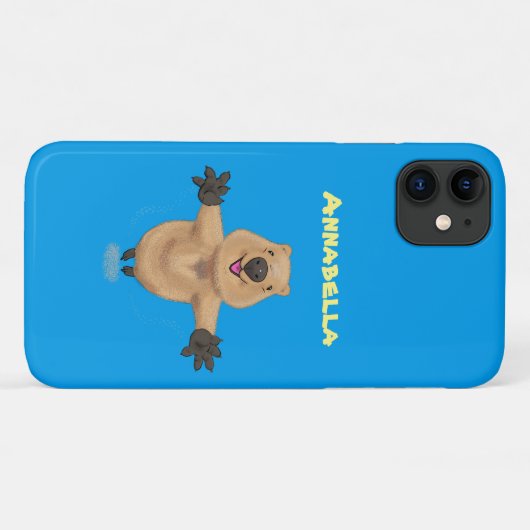 Happy Jumping Quokka Cartoon Design Case-Mate iPhone Hülle (Rückseite (Horizontal))