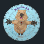 Happy Jumping Quokka Cartoon Design Dartscheibe<br><div class="desc">Für Quokka-Liebhaber! Dieses glückliche Quokka springt Cartoon Design und ist ein großer Spaß.</div>