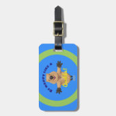 Happy Jumping Quokka Cartoon Design Gepäckanhänger (Vorderseite vertikal)