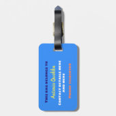 Happy Jumping Quokka Cartoon Design Gepäckanhänger (Rückseite vertikal)