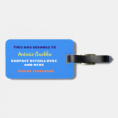 Happy Jumping Quokka Cartoon Design Gepäckanhänger (Rückseite horizontal)