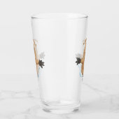 Happy Jumping Quokka Cartoon Design Glas (Rechts)