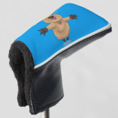Happy Jumping Quokka Cartoon Design Golf Headcover (3/4 Vorderseite)