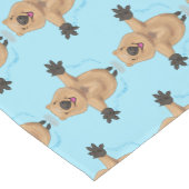 Happy Jumping Quokka Cartoon Design Kurzer Tischläufer (Ecke)