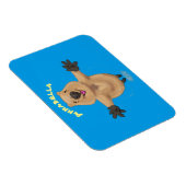 Happy Jumping Quokka Cartoon Design Magnet (Rechte Seite)