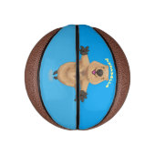 Happy Jumping Quokka Cartoon Design Mini Basketball (Vertikal)