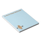 Happy Jumping Quokka Cartoon Design Notizblock (angewinkelt)