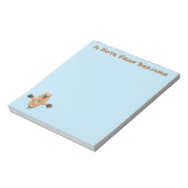Happy Jumping Quokka Cartoon Design Notizblock (Rotiert)