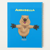 Happy Jumping Quokka Cartoon Design Planer (Rückseite)