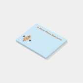 Happy Jumping Quokka Cartoon Design Post-it Klebezettel (angewinkelt)