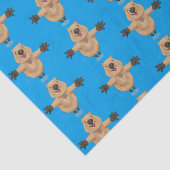 Happy Jumping Quokka Cartoon Design Seidenpapier (Ausschnitt)