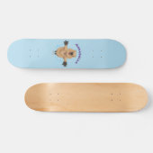 Happy Jumping Quokka Cartoon Design Skateboard (Horizontal)