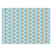 Happy Jumping Quokka Cartoon Design Tischdecke (Vorderseite (Horizontal))