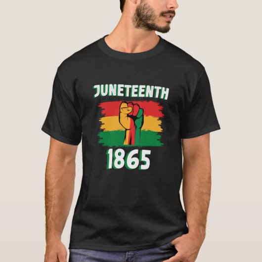 Happy Juneteenth 1865 American Freedom T - Shirt (Vorderseite)