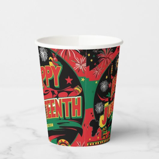 Happy Juneteenth 8oz Cups Pappbecher (Links)