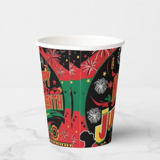 Happy Juneteenth 8oz Cups Pappbecher (Rechts)