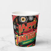 Happy Juneteenth 8oz Cups Pappbecher (Vorderseite)