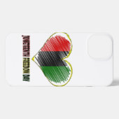 happy juneteenth african flag heart iPhone hülle (Rückseite (Horizontal))