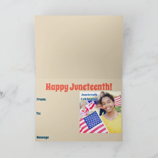 Happy Juneteenth Card Feiertagskarte (Innenseite)