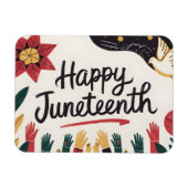 Happy Juneteenth Colorful Freedom Day Design Magnet (Horizontal)